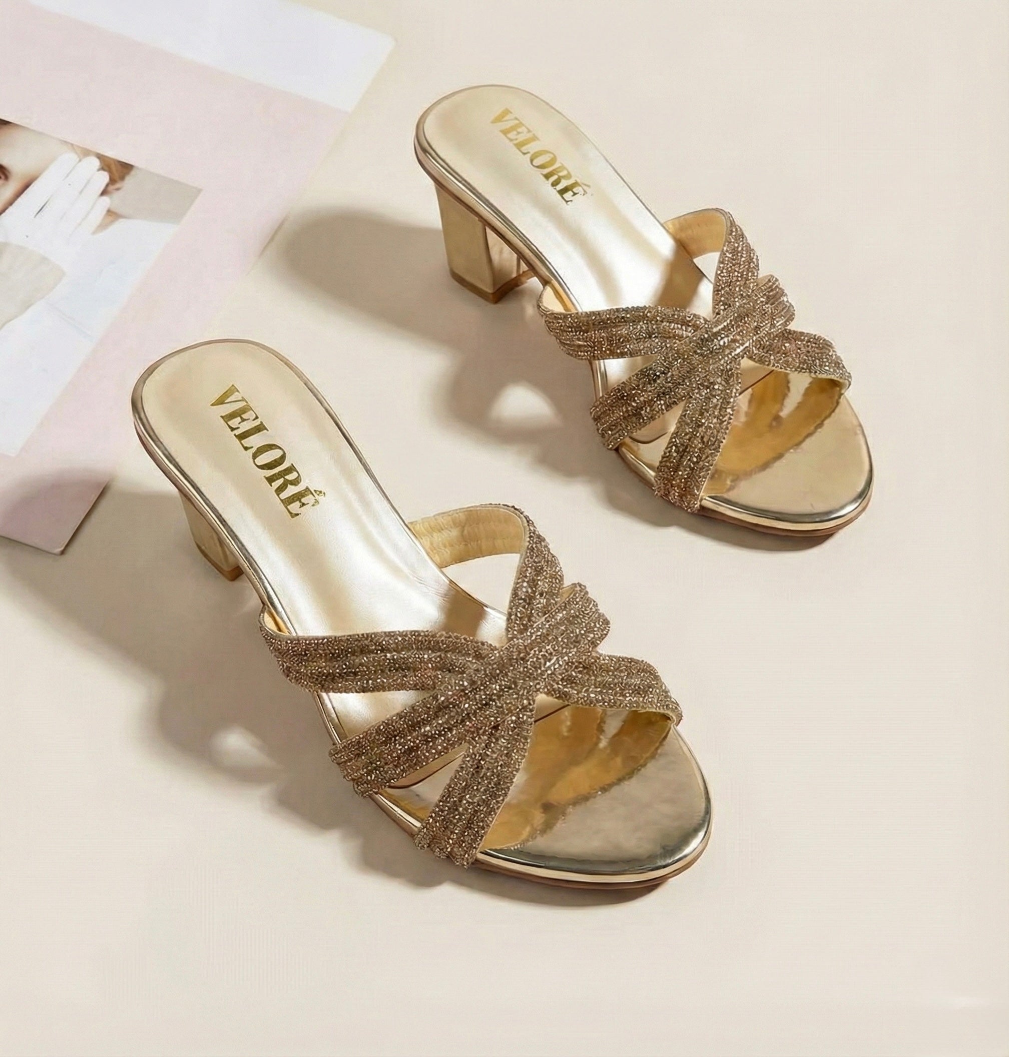 Glitzy Heels- Gold